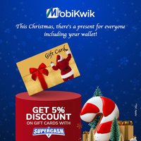 UPCOMING | Get an instant 5% discount on Gift Cards with SuperCash