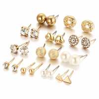 Womens (12 Pair) of Stud Earrings at ₹199