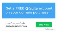 Get Free G Suite with your Domain purchase