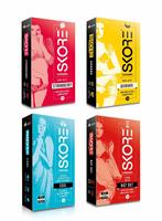 Skore Condoms - 10 Count (Pack of 4, Strawberry, Banana, Cool and Not Out)