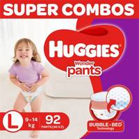 Huggies Wonder Pants diapers -Combo pack - L  (92 Pieces)