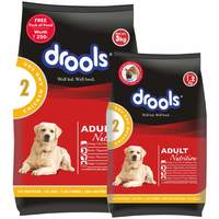 drools chicken and egg adult dog food, 3 KG + free 1.2 Kg 