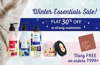 Plum goodness Winter Essential Sale Flat 30% Off On All Body Moisturizer + Free diary + 5% Off On Prepaid payment