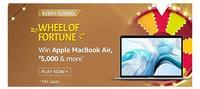 Amazon wheel of fortune win apple macbook air, rs.5000 & more
