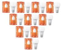 Halonix B22 10-Watt Led ASTRON Plus (Pack of 10, White, Round)