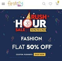 FirstCry Rush Hour Sale Get Flat 50% off on Fashion (Valid till 6PM)