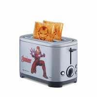 Bajaj Avengers 650-Watt 2-Slice Pop-Up Toaster with Iron Man & Captain America Plates
