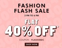 FirstCry Fashion Flash Sale 3PM - 6PM Flat 40% off