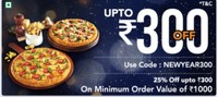 [New Year Offer]  25% off Upto ₹300  on purchase above ₹1000