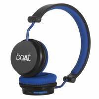 (Renewed) Boat Super Bass Rockerz 400 Bluetooth On-Ear Headphones with Mic (Black/Blue)