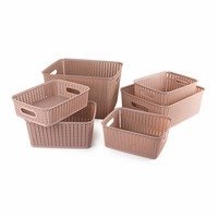 Cello Style Knit Basket Without Lid, Set of 6
