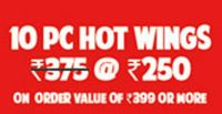 10 Pcs Hot WIngs At Just Rs.250