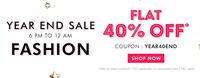 Firstcry Year End Sale (6PM to 12am) | Fashion Flat 40% off