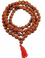 Ankita Gemstones Wood 5 Face Rudraksha Mala

