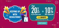 Netmeds get flat 20% off and 10% NMS supercash on min order value of 1250
