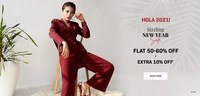 Faballey Hola 2021 Sizzling New Year Sale | Flat 50% To 60% Off On Clothing Footwear and accessories + 10% Extra off