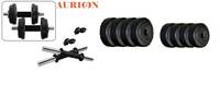 AURION PVC Combo Leather Home Gym and Fitness Kit 8 to 24 KG