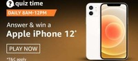 Amazon Daily Quiz 3rd Jan Answer and Win Apple iPhone 12 (1 winner) 
