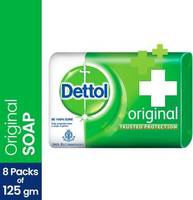Dettol Bathing Bar Soap, Original  (8 x 125 g)