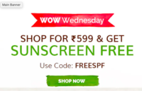 Mamaearth Wow Wednesday Offer - Shop for ₹599 & Get Sunscreen worth Rs.499 for Free