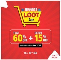 Last Day Brand Factory Biggest Loot Sale | Flat 60% + Extra 15% off via coupon On Clothing And Accessories