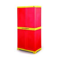 Cello Novelty Big Cupboard with 3 Shelves (Red and Yellow)