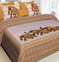 BedZone 100% Cotton Rajasthani Jaipuri Traditional King Size Double Bed Bedsheet with 2 Pillow Covers@199

 