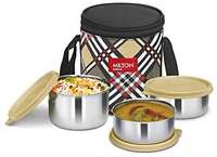 Milton Smart Meal Insulated Lunch Box, Set of 3, Yellow