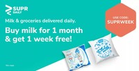Supr Daily :- Buy Milk for 1 Month & Get 1 Week Free
