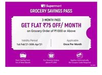 Grocery Savings Pass Pay ₹1 + 28 SuperCoins