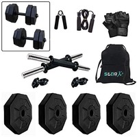 StarX PVC Hexa Shape Dumbbell Set 8kg to 30 kg
