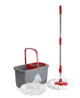 Cello Kleeno Total Clean 360 Degree Bucket Spin Mop with 1 Extra Micro Fiber Refill Mop