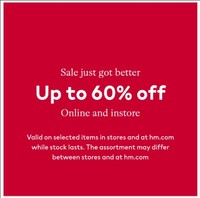 H & M Sale | Upto 60% Off on Clothing and Accessories