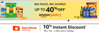 Amazon Pantry Store or Fresh Store Get 10% Instant Discount (1500) with BOB Credit Cards (Every Tuesday)