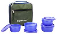 Signoraware Fresh Lunch Box with Bag, Deep Violet