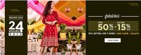 Lifestyle Brand Day 24 Hour Sale | Min 50%+ Extra 15% on Global desi Clothings