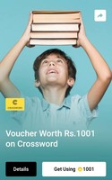 Voucher Worth Rs. 1001 & Rs. 501 on Crossword Using Supercoin