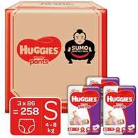 Huggies Wonder Pants, Sumo Monthly Box Pack Diapers, Small Size, 258 Count