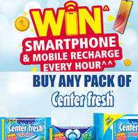 Center Fresh Win Smartphones & Recharges Every Minute and Hour