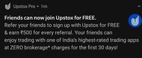 Upstox: Refer and earn Rs.500 per Referral