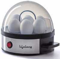 Lifelong Egg Boiler 350W with 7 Egg Capacity with Auto Cutoff & Buzzer (Black/Silver)

