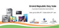Samsung:- Grand Republic Day Sale Get Upto 43% Off   From 19th Jan