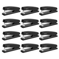 AmazonBasics Office Stapler with 1000 Staples - Black, 12-Pack