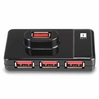 iBall Piano 430 USB 3.0 Super-Fast 4 Port Hub (Black)