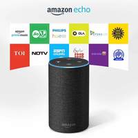 Amazon Echo (2nd Gen), Certified Refurbished, Black – Smart speaker with Alexa – Like new, backed with 1-year warranty