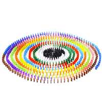 SB Domino Blocks 100 Pieces Wooden Domino Game Set for Kids- Multi Color