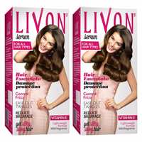 Livon Serum for Women for All Hair Types,For Frizz-free, Smooth & Glossy Hair, 100 ml (Pack of 2)

