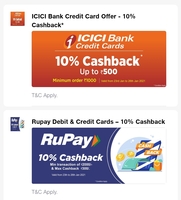 JioMart :- Get 10% Cashback using ICICI Credit & Rupay Credit & Debit Cards