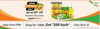 Pantry Mega Grocery Sale - Up to 60% Off On Grocery + Rs.200 Cashback On min. order of Rs.2000