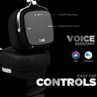 boAt Rockerz 600 T Wireless Headphone with Immersive Sound, Cosy Earcups & Upto 8H Playtime (Black)